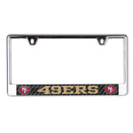 Wholesale-San Francisco 49ers CARBON Lic Plate Frame B/O Printed