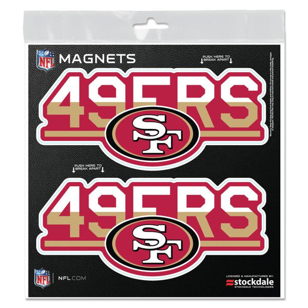 Wholesale-San Francisco 49ers COLOR DUO Outdoor Magnets 6" x 6"