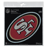 Wholesale-San Francisco 49ers Decal Glitter 6" x 6"