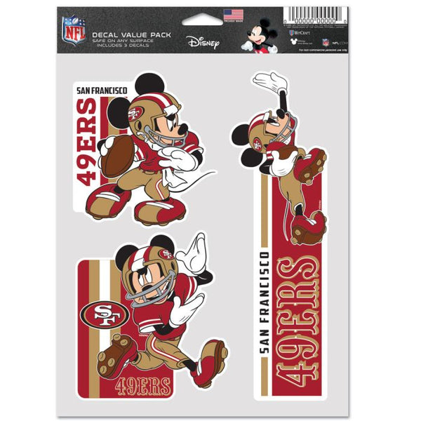 Wholesale-San Francisco 49ers / Disney Mickey Mouse Multi Use 3 Fan Pack