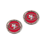 Wholesale-San Francisco 49ers Earrings Jewelry Carded Round