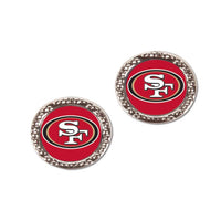 Wholesale-San Francisco 49ers Earrings Jewelry Carded Round