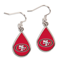 Wholesale-San Francisco 49ers Earrings Jewelry Carded Tear Drop