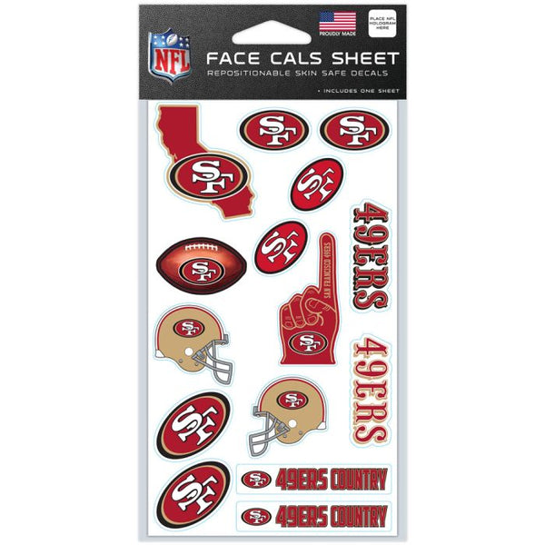 Wholesale-San Francisco 49ers Face Cals 4" x 7"