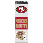 Wholesale-San Francisco 49ers Fan Decals 3.75" x 12"