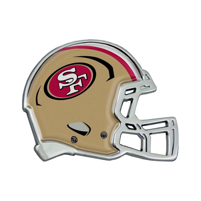 San Francisco 49ers HELMET Chrome Metal Domed Emblem – Mission City ...