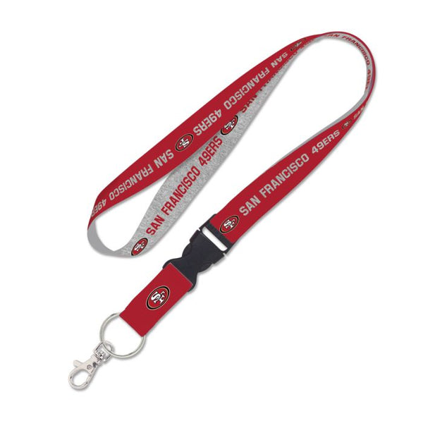 Wholesale-San Francisco 49ers Heather Lanyard w/detachable buckle 1"