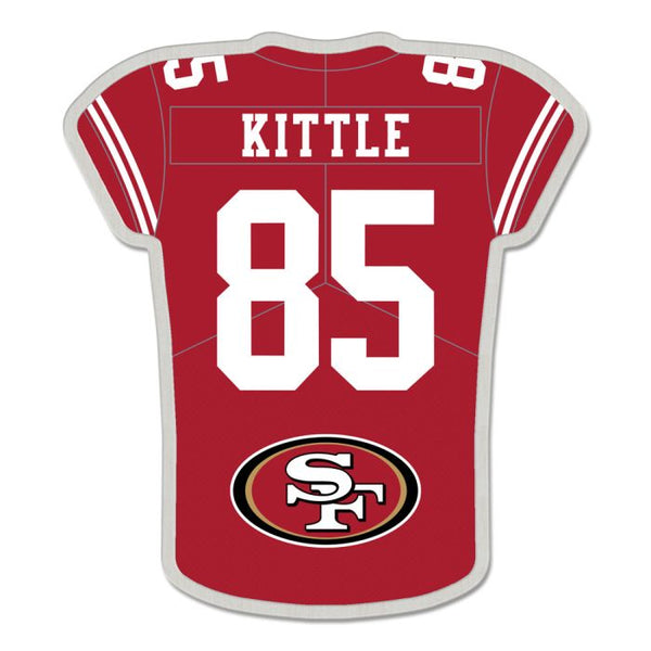 Wholesale-San Francisco 49ers Jersey Collector Pin Jewelry Card George Kittle