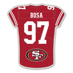 Wholesale-San Francisco 49ers Jersey Collector Pin Jewelry Card Nick Bosa