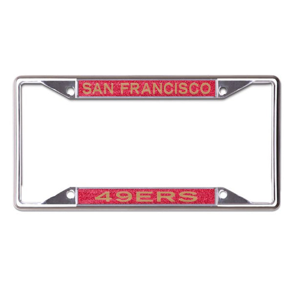 Wholesale-San Francisco 49ers Lic Plt Frame S/S Metallic