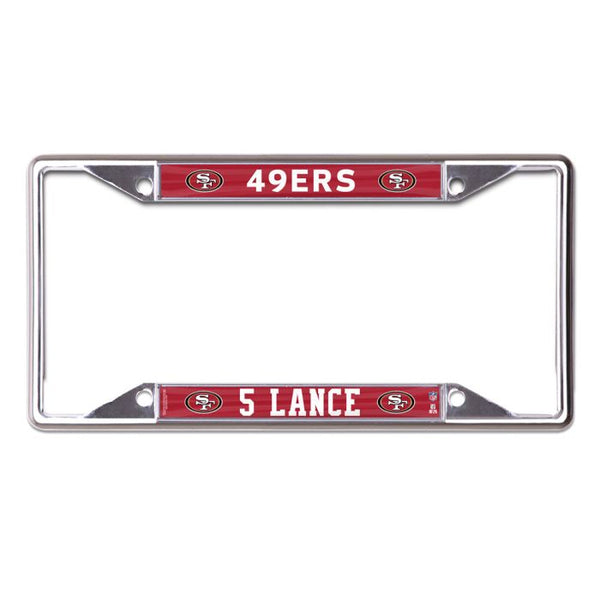 Wholesale-San Francisco 49ers Lic Plt Frame S/S Printed Trey Lance