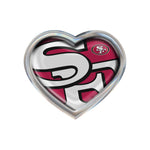 Wholesale-San Francisco 49ers MEGA Chrome Metal Domed Emblem HEART