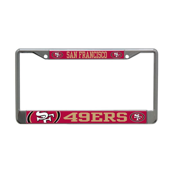 Wholesale-San Francisco 49ers MEGA Lic Plt Frame S/L Printed