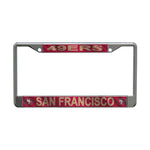 Wholesale-San Francisco 49ers METALLIC Lic Plt Frame S/L Printed