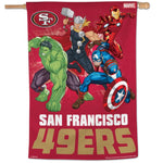 Wholesale-San Francisco 49ers / Marvel (C) 2021 Marvel Vertical Flag 28" x 40"