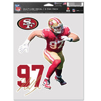 Wholesale-San Francisco 49ers Multi Use 3 Fan Pack Nick Bosa