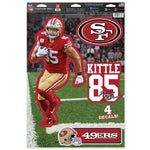 Wholesale-San Francisco 49ers Multi-Use Decal 11" x 17" George Kittle