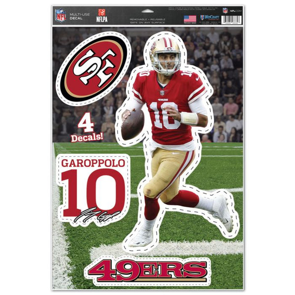 Wholesale-San Francisco 49ers Multi-Use Decal 11" x 17" Jimmy Garoppolo