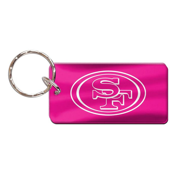 Wholesale-San Francisco 49ers PINK Keychain Rectangle