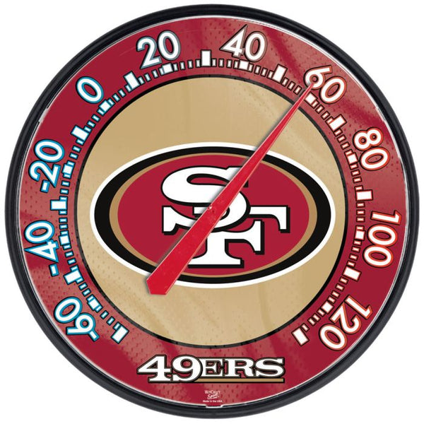 Wholesale-San Francisco 49ers Round Thermometer 12.75"