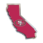 Wholesale-San Francisco 49ers STATE Chrome Metal Domed Emblem