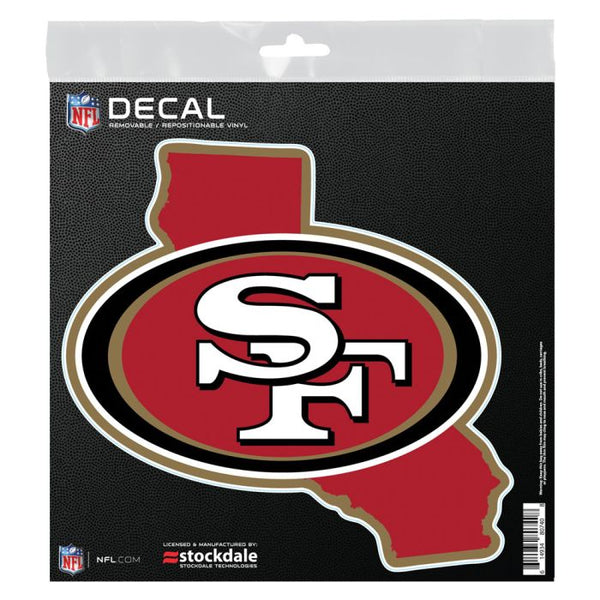 Wholesale-San Francisco 49ers STATE SHAPE All Surface Decal 6" x 6"