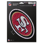 Wholesale-San Francisco 49ers Shimmer Decals 5" x 7"