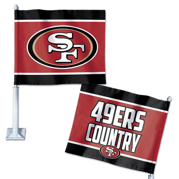 Wholesale-San Francisco 49ers Slogan Car Flag 11.75" x 14"