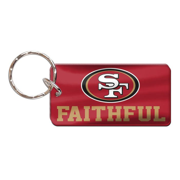 Wholesale-San Francisco 49ers Slogan Keychain Rectangle