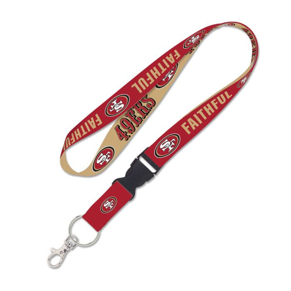 Wholesale-San Francisco 49ers Slogan Lanyard w/detachable buckle 1"