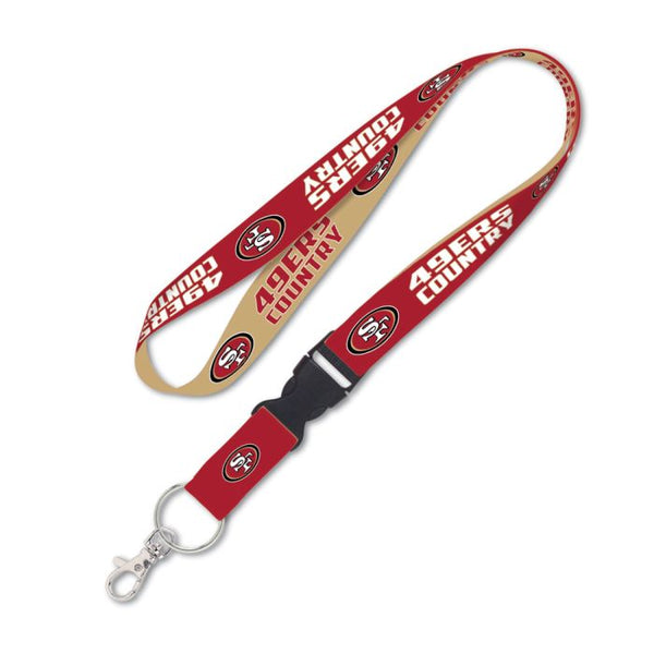 Wholesale-San Francisco 49ers Slogan Lanyard w/detachable buckle 1"