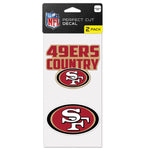 Wholesale-San Francisco 49ers Slogan Perfect Cut Decal Set of two 4"x4"