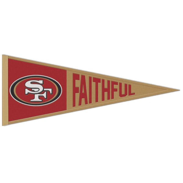 Wholesale-San Francisco 49ers Slogan Wool Pennant 13" x 32"