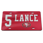 Wholesale-San Francisco 49ers Specialty Acrylic License Plate Trey Lance