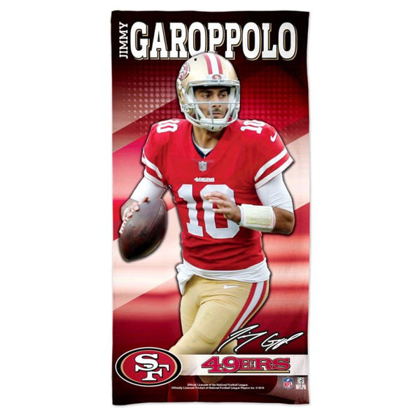 Wholesale-San Francisco 49ers Spectra Beach Towel 30" x 60" Jimmy Garoppolo