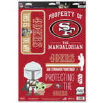 Wholesale-San Francisco 49ers / Star Wars Mandalorian Multi-Use Decal 11" x 17"