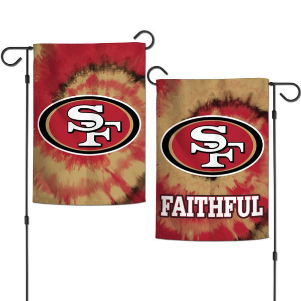 Wholesale-San Francisco 49ers Tie Dye Garden Flags 2 sided 12.5" x 18"