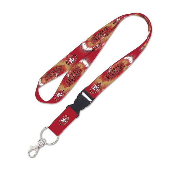 Wholesale-San Francisco 49ers Tie Dye Lanyard w/detachable buckle 1"