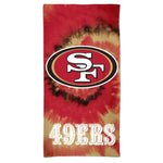 Wholesale-San Francisco 49ers Tie Dye Spectra Beach Towel 30" x 60"