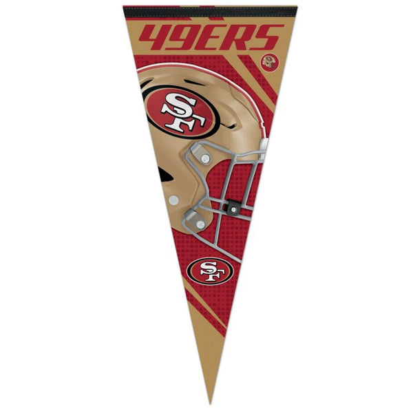 Wholesale-San Francisco 49ers Vertical Stripes Premium Pennant 17" x 40"