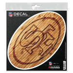 Wholesale-San Francisco 49ers WOOD All Surface Decal 6" x 6"