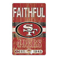 Wholesale-San Francisco 49ers Wood Sign 11" x 17" 1/4" thick