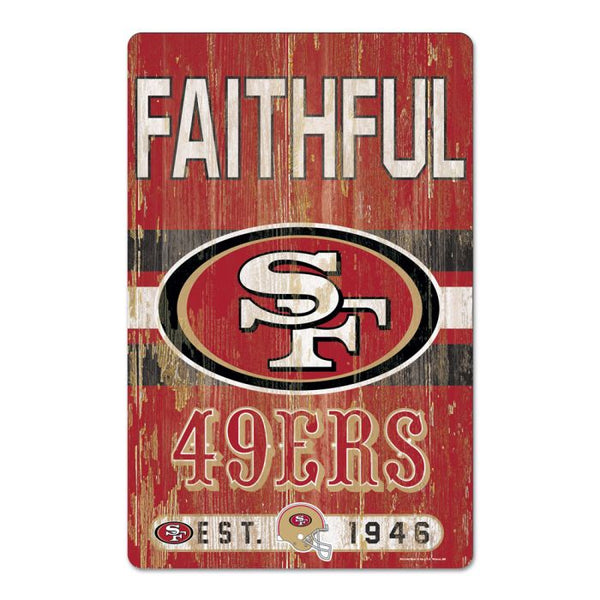 Wholesale-San Francisco 49ers Wood Sign 11" x 17" 1/4" thick