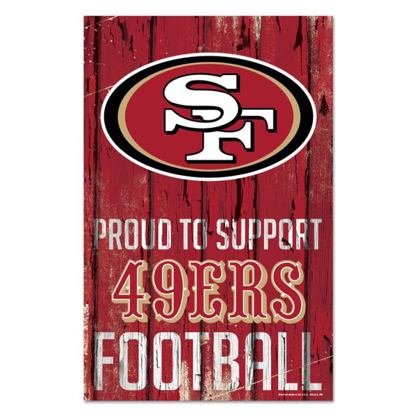 Wholesale-San Francisco 49ers Wood Sign 11" x 17" 1/4" thick