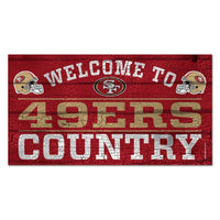 Wholesale-San Francisco 49ers Wood Sign 13"x24" 1/4" thick