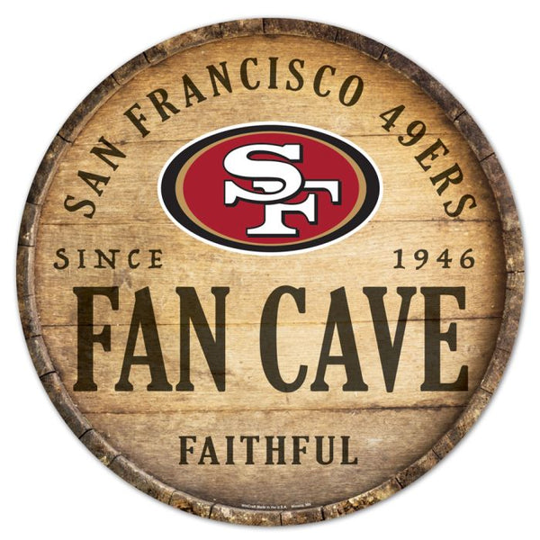 Wholesale-San Francisco 49ers Wood Sign 14" Rnd