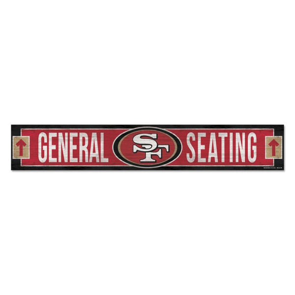 Wholesale-San Francisco 49ers Wood Sign 6"x36" 3/8" thick