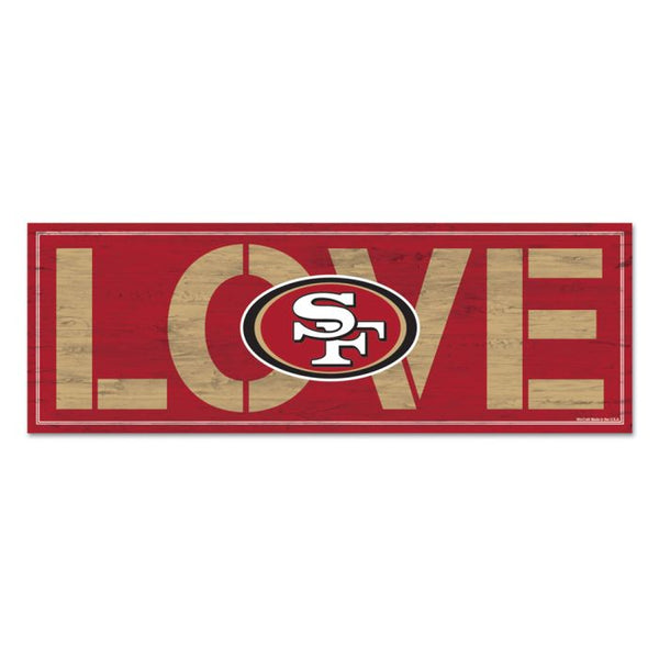 Wholesale-San Francisco 49ers Wood Sign 8"x23" 1/4" thick