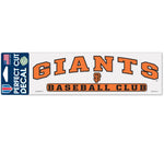 Wholesale-San Francisco Giants Arched Perfect Cut Decals 3" x 10"