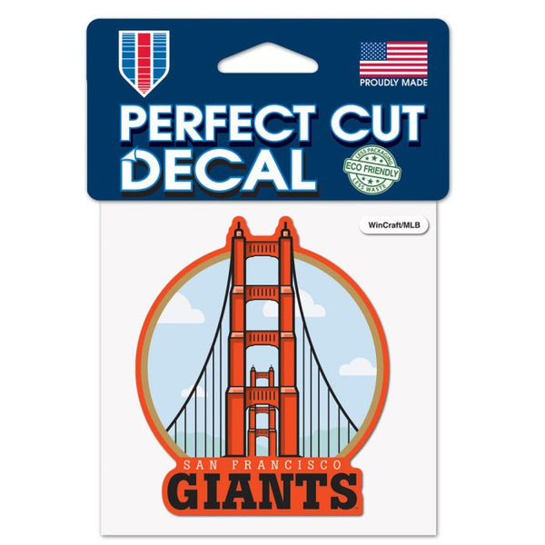 Wholesale-San Francisco Giants City Perfect Cut Color Decal 4" x 4"